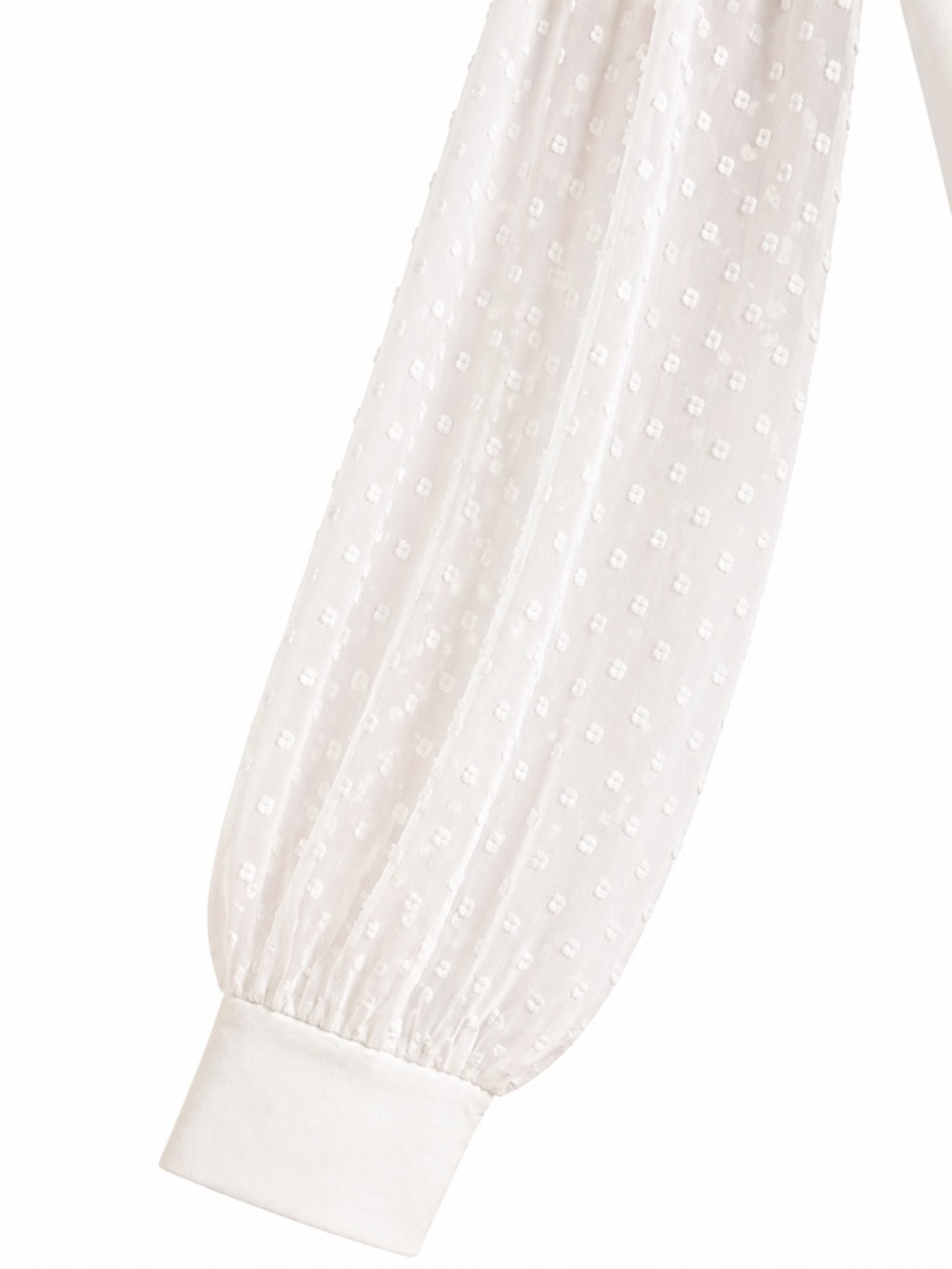 White Dress Bridal Swiss Dot Sheer Sleeve Knee Length Graduation Medium NWT - Picture 4 of 7